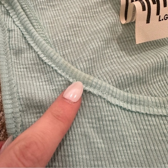 Free people teal turquoise tank top - Picture 4 of 7